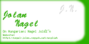 jolan nagel business card